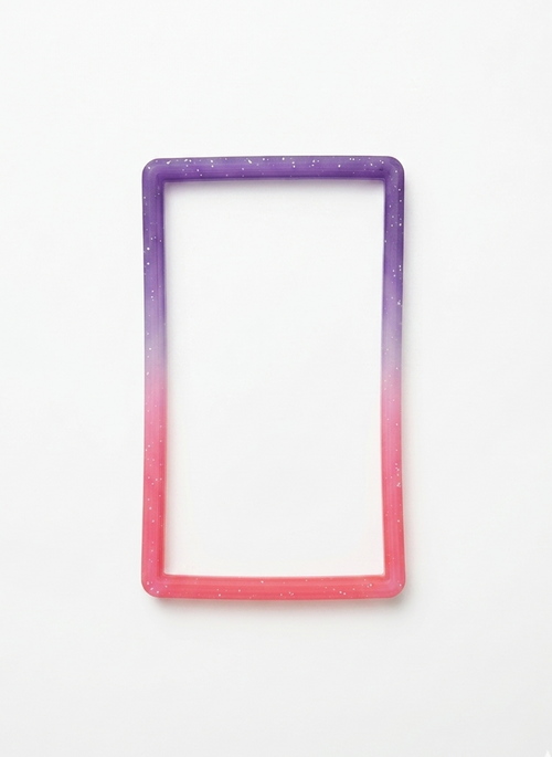 Gradient purple to pink slab guard on a white background