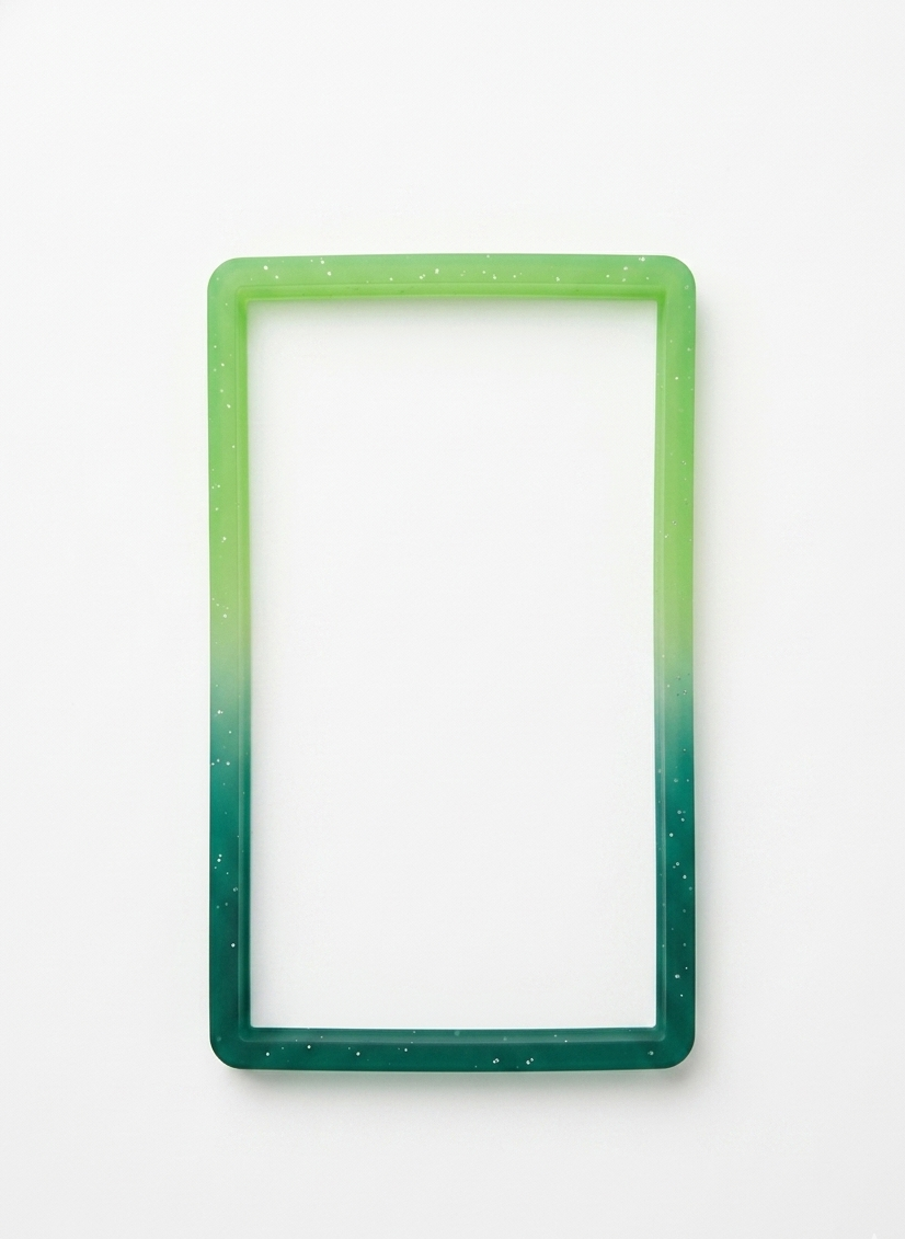 Green and dark green gradient slab guard on a white background